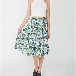 American Apparel Floral Wrap Skirt